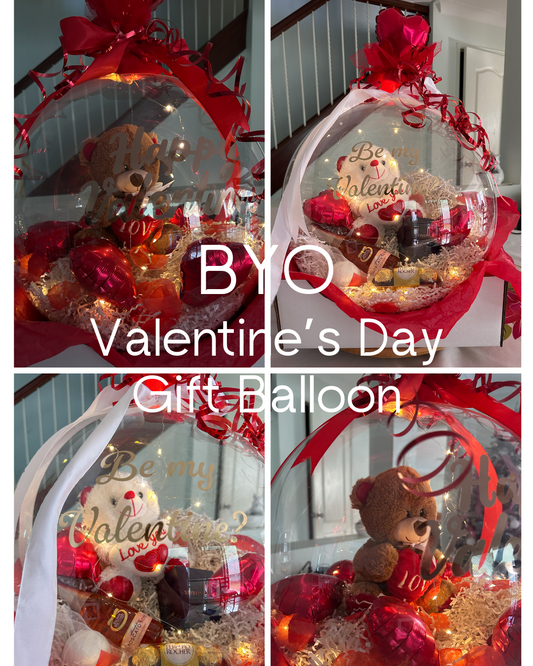BYO Valentines Stuffed Balloon